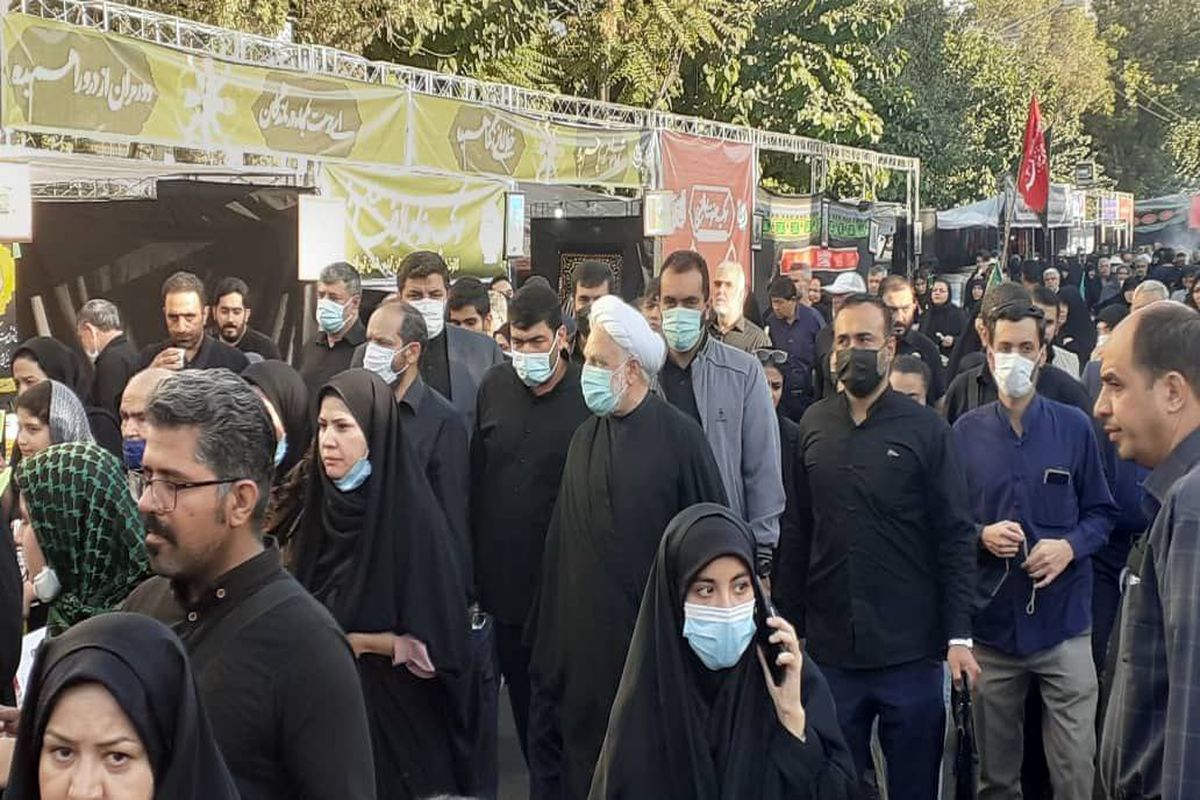 حضور رئیس قوه قضائیه در راهپیمایی جاماندگان اربعین حسینی در تهران