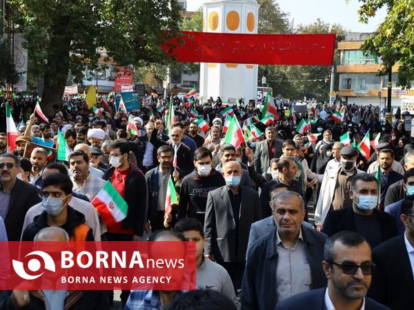 راهپیمایی 13 آبان در ساری