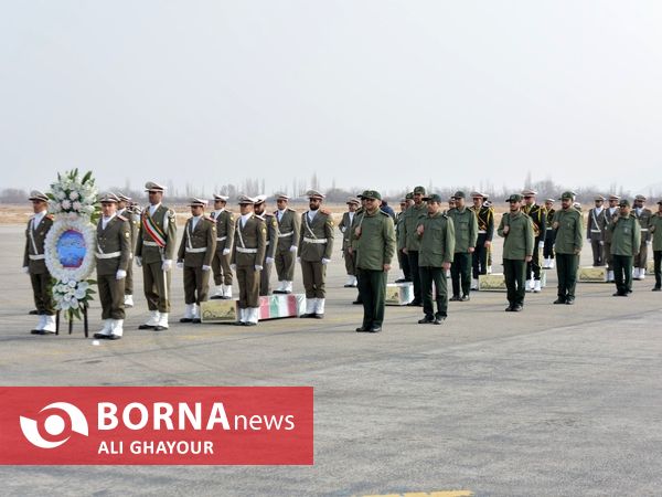 ورود پیکر مطهر شش شهید گمنام به آذربایجان غربی