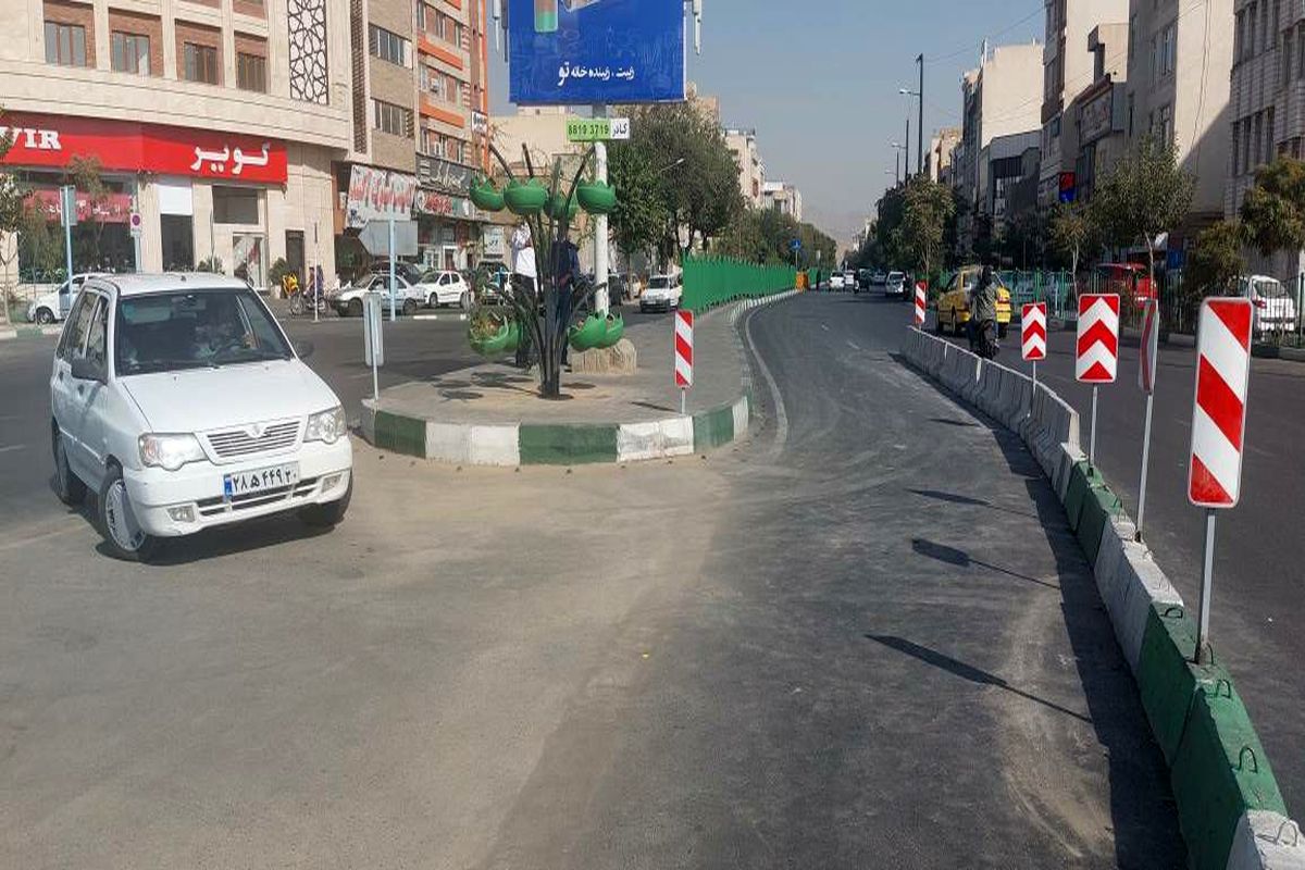بازگشایی دوربرگردان تقاطع خیابان پیروزی و بزرگراه امام علی(ع) 