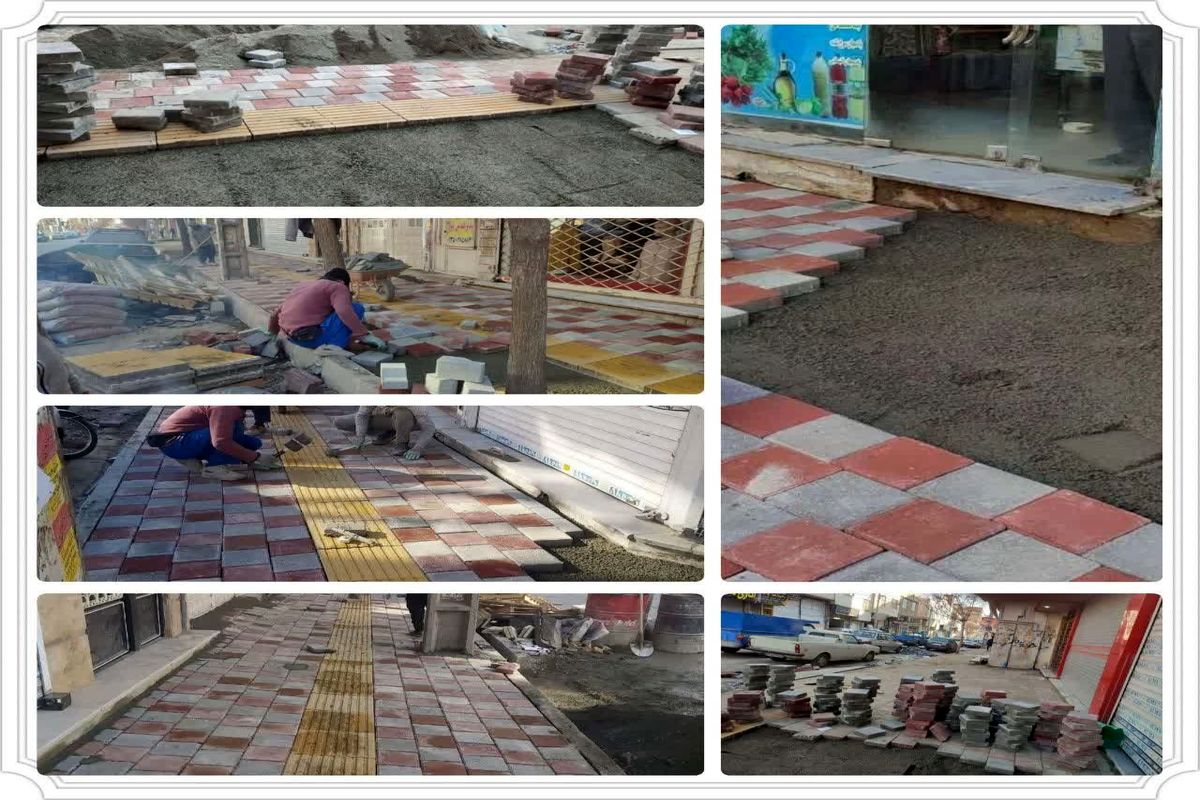 اجرای عملیات جدول گذاری خیابان 16 متری بهاره غربی منطقه سرآسیاب