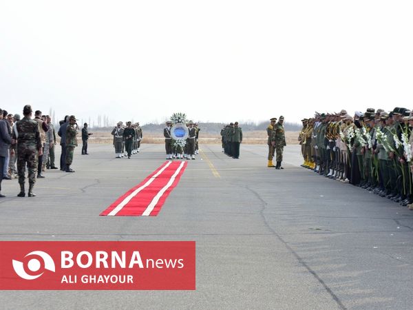 ورود پیکر مطهر شش شهید گمنام به آذربایجان غربی