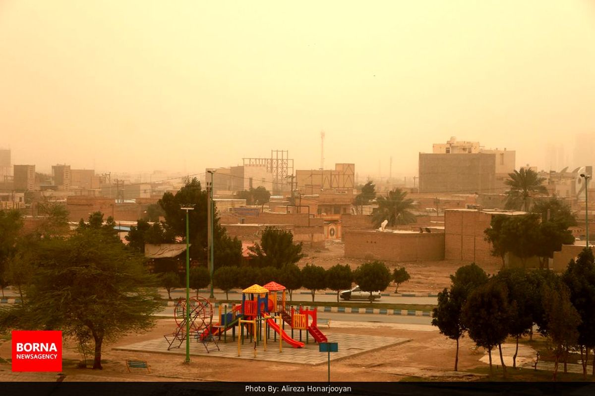 اخطاریه سطح نارنجی وقوع پدیده گرد و خاک در خوزستان