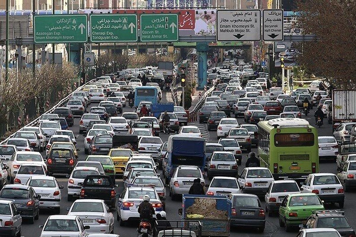 وضعیت ترافیکی معابر اصلی تهران در 22 مردادماه 